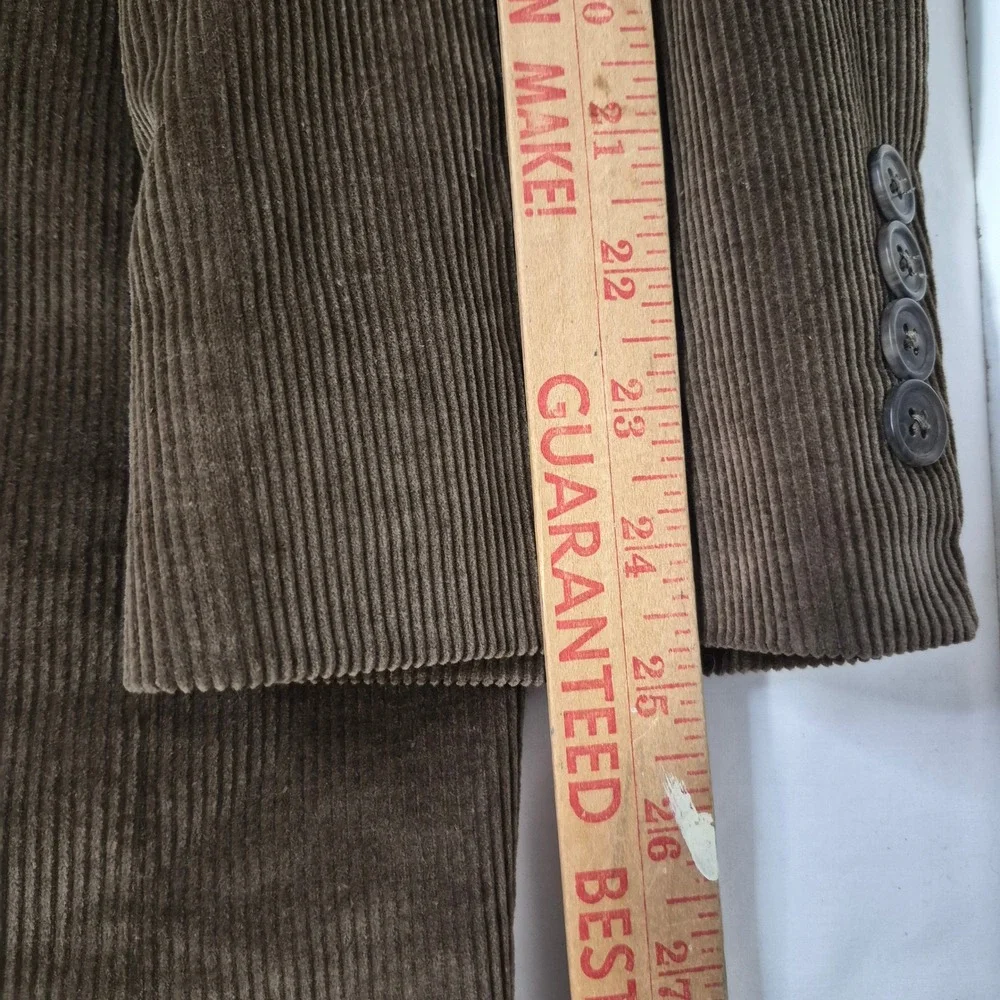 Stafford Essentials Blazer Mens‎ 42R Brown Corduroy Classic Fit Paisley Lining